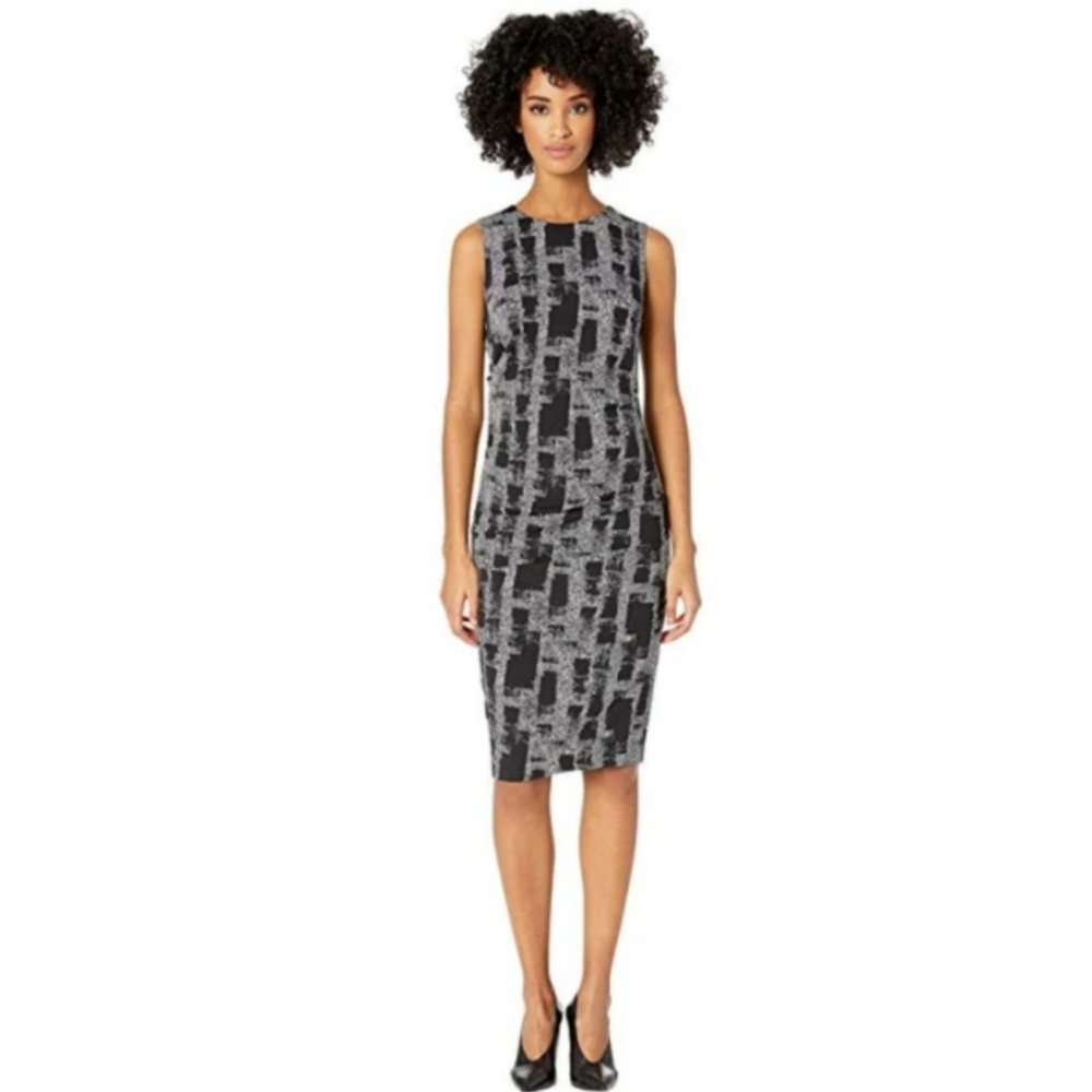 Asos grey/black midi dress large